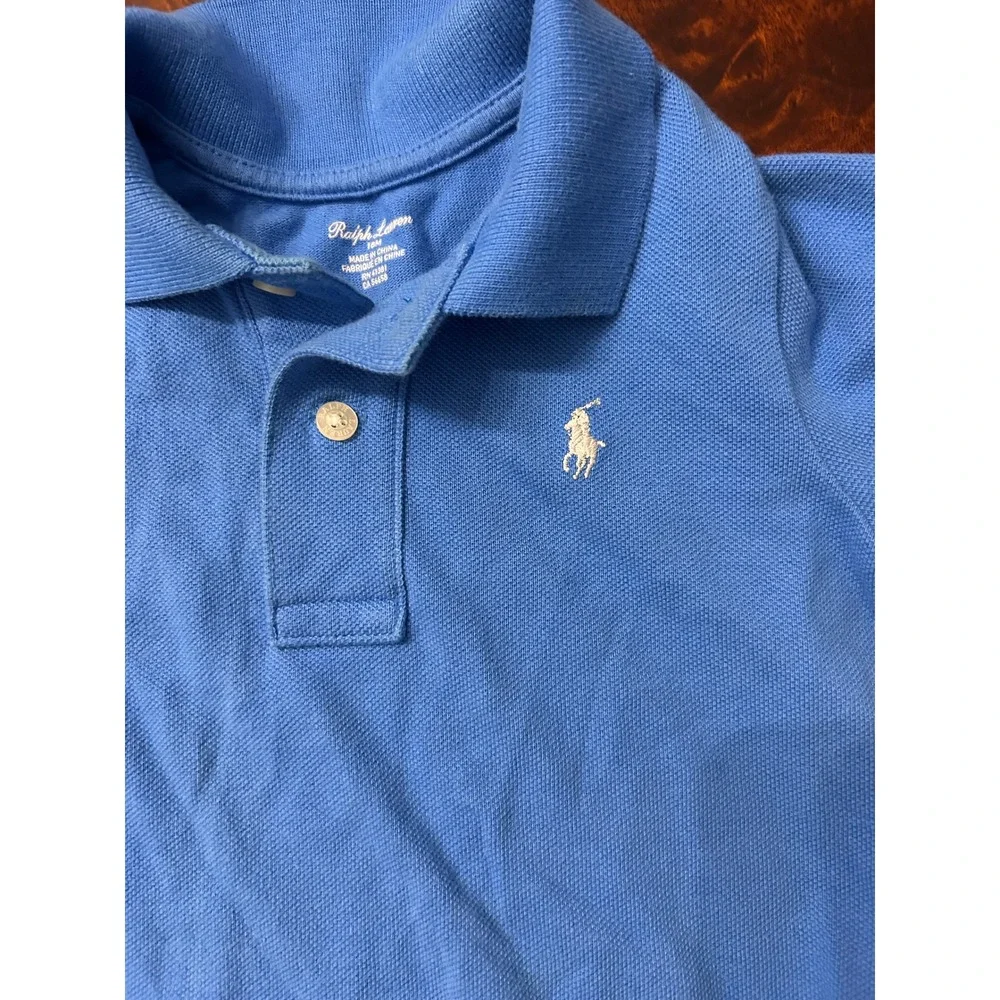Ralph Lauren Kids Blue Short Sleeve Cotton Pique Polo Shirt 18M 320642292
